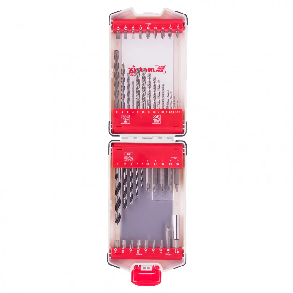 Набор сверл комбинированный Matrix Pro 44 шт 725644 Набор сверл комбинированный Matrix Pro 44 шт 725644