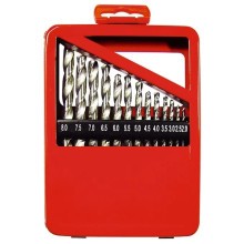 Набор сверл по металлу, 2-8 мм (через 0.5 мм), HSS, 13 шт, металл. коробка, цилиндр. хвостовик Набор сверл по металлу, 2-8 мм (через 0.5 мм), HSS, 13 шт, металл. коробка, цилиндр. хвостовик