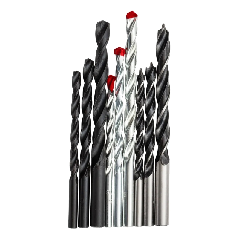 Набор сверл по бетону, металлу, дереву Sparta 5-6-8 мм, 9 шт, цилиндрический хвостовик