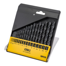 Набор сверл по металлу hss DELI DH-MHZ019-ED1 (1-10мм, 19 шт) пластиковый кейс 112192 Набор сверл по металлу hss DELI DH-MHZ019-ED1 (1-10мм, 19 шт) пластиковый кейс 112192