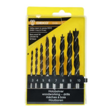 Набор сверл по дереву DEKO DH08-1 8 ед (3-10 мм)