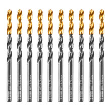 Сверло по металлу Denzel 4,5 мм, HSS-Tin, Golden Tip, 10 шт.