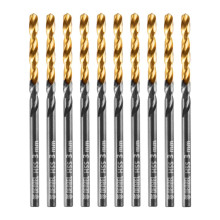 Сверло по металлу Denzel 3 мм, HSS-Tin, Golden Tip, 10 шт.