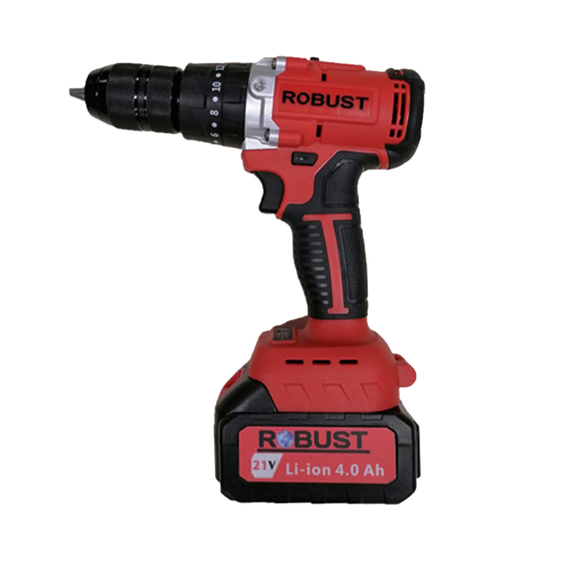 Дрель-шуруповерт аккумуляторная Robust 21В 2.0Ач 65Нм Li-ion 1,9 кг RB18013H Дрель-шуруповерт аккумуляторная Robust 21В 2.0Ач 65Нм Li-ion 1,9 кг RB18013H