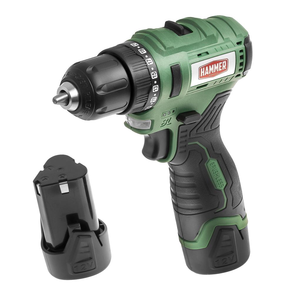 Шуруповерт аккумуляторный бесщёточный / дрель-шуруповерт HAMMER ACD12BLC + 2 акк. в кейсе NKR Шуруповерт аккумуляторный бесщёточный / дрель-шуруповерт HAMMER ACD12BLC + 2 акк. в кейсе NKR