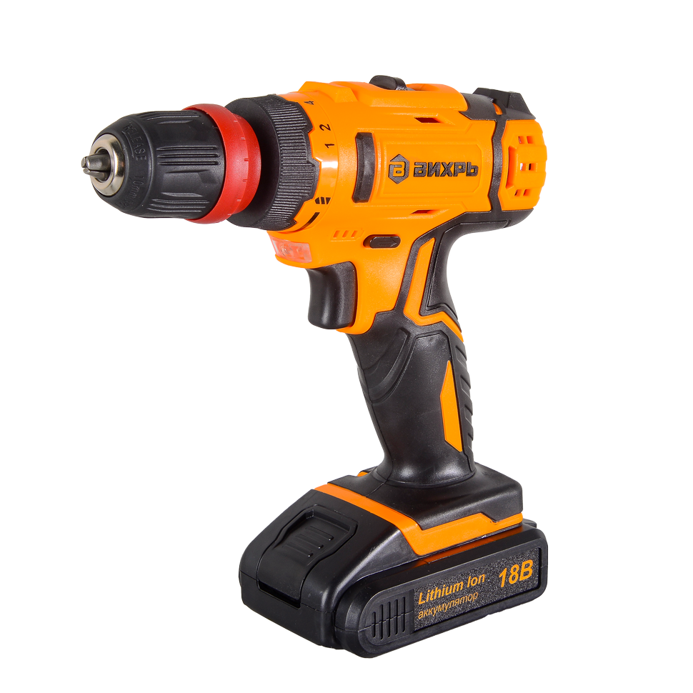 Дрель-шуруповерт аккумуляторная Вихрь ДА-18Л-2КC 2,0 А/ч съёмный патрон Дрель-шуруповерт аккумуляторная Вихрь ДА-18Л-2КC 2,0 А/ч съёмный патрон