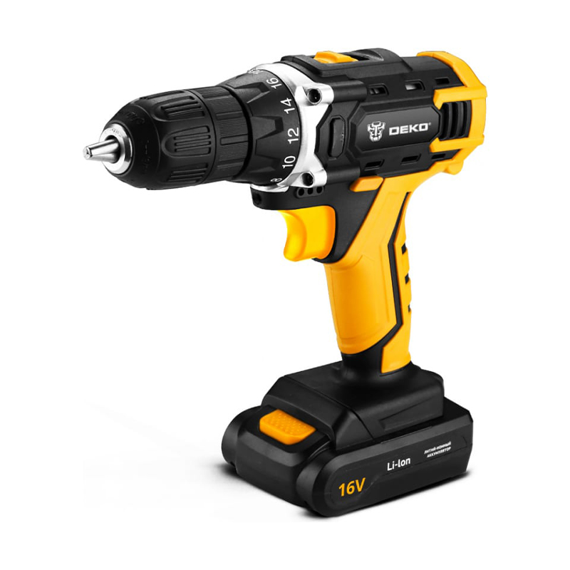 Аккумуляторная дрель-шуруповерт 16В DEKO DKCD16FU-Li Аккумуляторная дрель-шуруповерт 16В DEKO DKCD16FU-Li