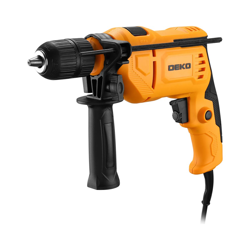 Дрель ударная сетевая DEKO DKID600W с быстрозажимным патроном, 600 Вт