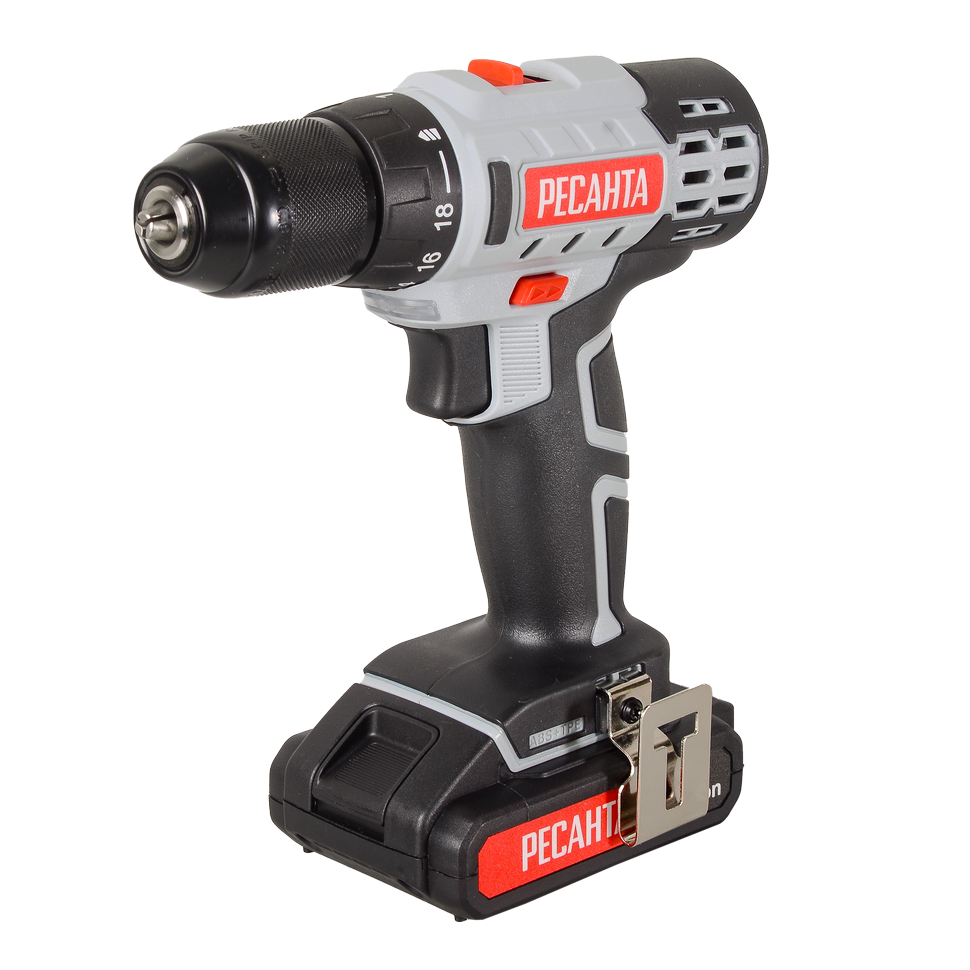 Дрель-шуруповерт аккумуляторная Ресанта ДА-20-2ЛК Дрель-шуруповерт аккумуляторная Ресанта ДА-20-2ЛК
