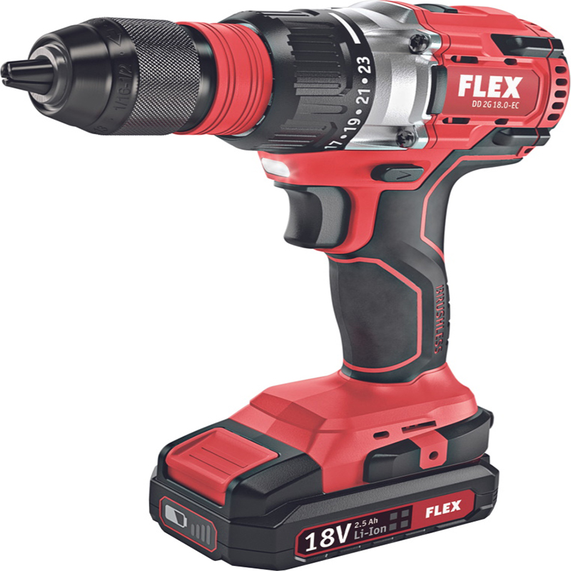 Дрель-шуруповерт аккумуляторная FLEX DD 2G 18.0- EC / 2.5 Set Дрель-шуруповерт аккумуляторная FLEX DD 2G 18.0- EC / 2.5 Set