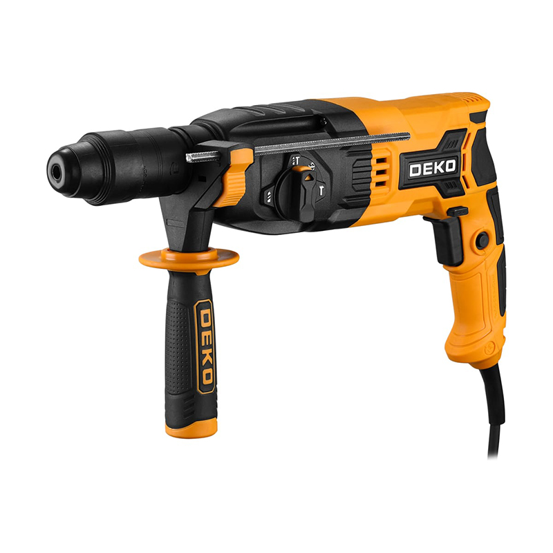 Перфоратор сетевой DEKO DKH850W в кейсе с набором из 5 буров SDS+ и дополнительным патроном
