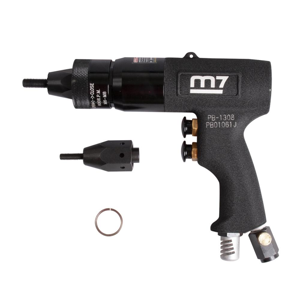 Пневматический заклепочник для резьбовых заклепок MIGHTY SEVEN PB-1308 (М6-М8) Пневматический заклепочник для резьбовых заклепок MIGHTY SEVEN PB-1308 (М6-М8)