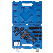 Гайковерт пневматический ударный 1/2", 678 Нм (с комплектом головок, 16 предметов) Гайковерт пневматический ударный 1/2", 678 Нм (с комплектом головок, 16 предметов)